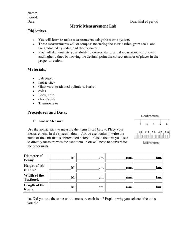 Metric Measurement Lab