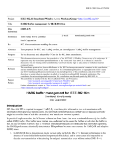 HARQ buffer management protocol