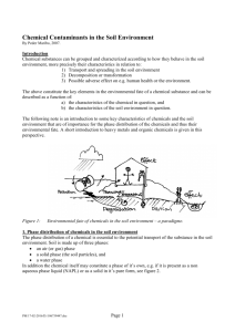 Chemical contaminants in the soil environment