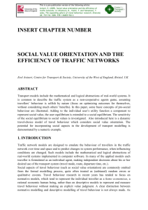 Social Value Orientation and the Efficiency of Traffic Networks