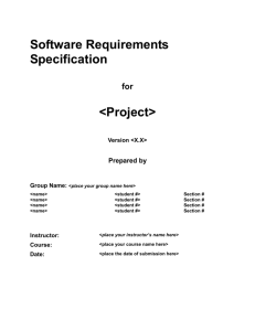 Project Requirements Template
