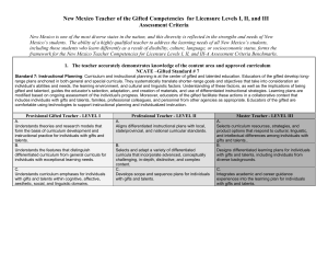 NM Gifted Teacher Competencies