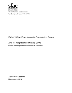 APPLICATION CHECKLIST - San Francisco Arts Commission