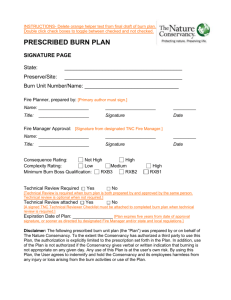 Standard Prescribed Burn Plan template