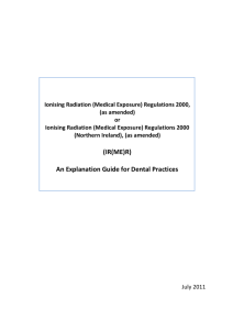 Ionising Radiation (Medical Exposure) Regulations 2000, as