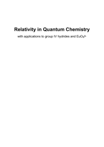 Relativity in Quantum Chemistry