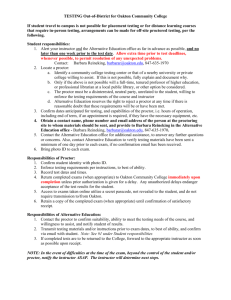 Proctoring Requirements - Oakton Community College