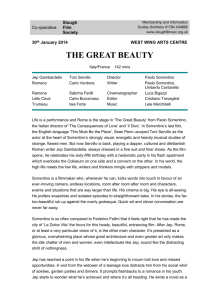 the great beauty - Slough Cooperative Film Society Slough