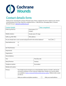 Contact form - Cochrane Wounds