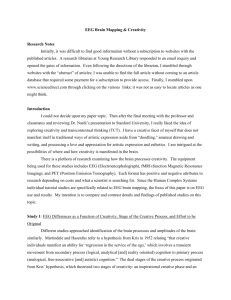 EEG Brain Mapping & Creativity