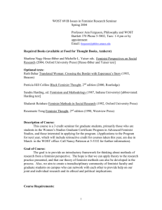 Issues in Feminist Research Seminar
