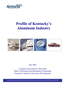 Aluminum Industry in Kentucky - College of Engineering