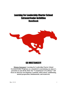 Extracurricular Handbook - Learning for Leadership Charter School