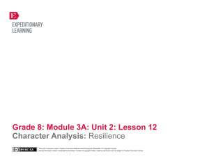 Grade 8 ELA Module 3A, Unit 2, Lesson 12
