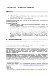 Amnesty and International Standards- Background paper