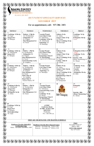 out-patient specialty services - Adams County Regional Medical