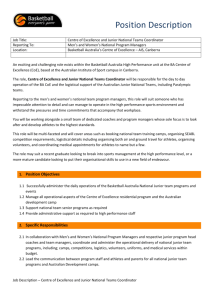 Centre of Excellence and Junior National Teams