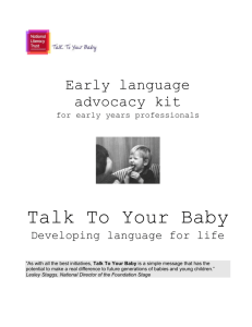 Early language advocacy kit