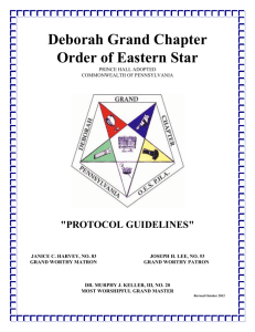 Deborah Grand Chapter Order of Eastern Star PRINCE HALL