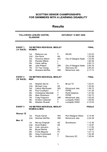 Scottish Senior Championships LD