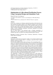 Optimization of a Bio-Ethanol Purification Process Using Conceptual