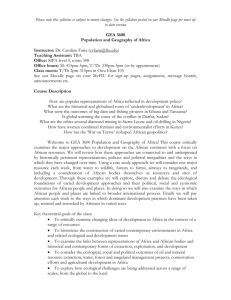 Population and Geography of Africa