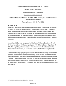 X-ray Radiation Safety Guidance