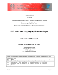 SPD self-x and cryptographic technologies