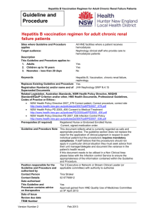 Hepatitis B vaccination regimen for adult chronic renal