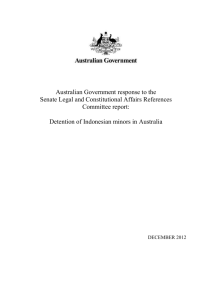 Government Response to the Senate Legal and Constitutional