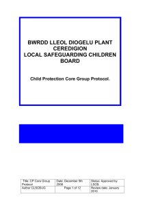 Child Protection Core Group Protocol