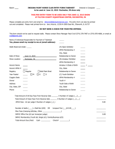 Pre-Entry Form - Indiana Paint Horse Club