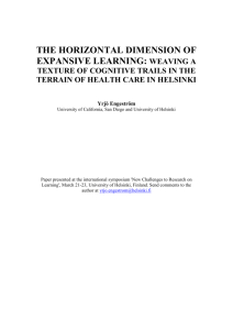 the horizontal dimension of expansive learning