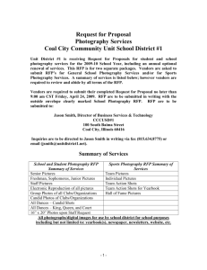 bid specifications for school photographic service