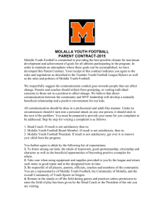 Parent Contract - Molalla Youth Football