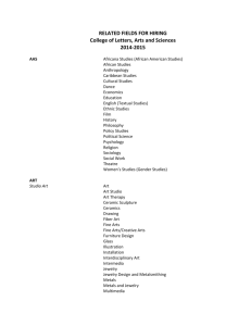 College of Letters, Arts, and Sciences Related Fields List 2014-15