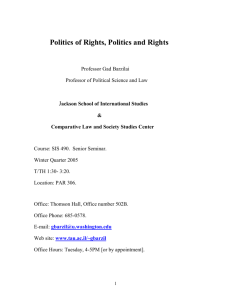 Politics of Rights, Politics and Rights