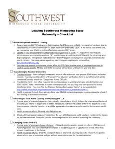 Leaving SMSU Checklist file - Southwest Minnesota State University