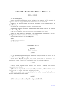 CONSTITUTION OF THE SLOVAK REPUBLIC