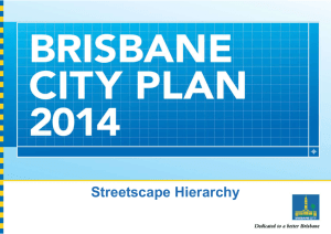 Streetscape Hierarchy - Brisbane City Council
