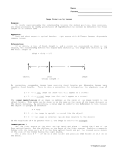 Image formation by Lenses