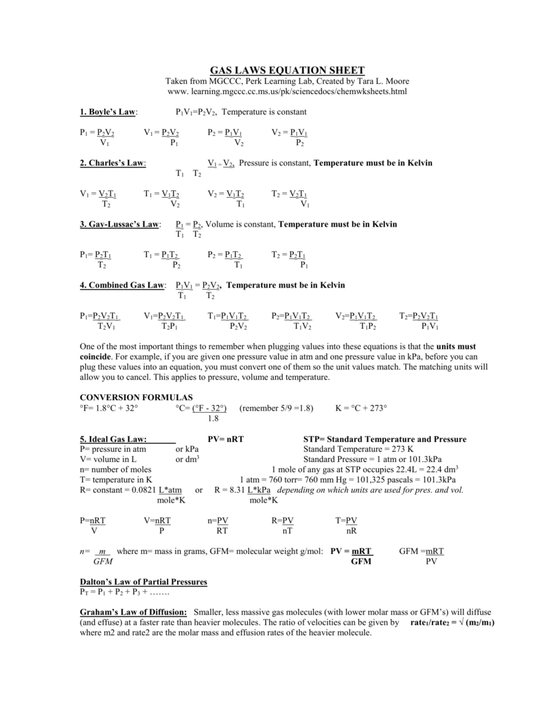 Chemistry Combined Gas Laws Worksheet Answer Key With Work – My Worksheet