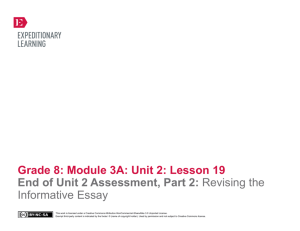 Grade 8: Module 3A: Unit 2: Lesson 19 End of Unit 2 Assessment