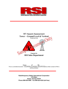 Tower Report - Radiofrequency Safety International