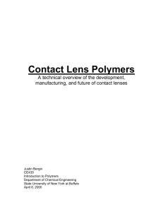 Contact Lens Polymers