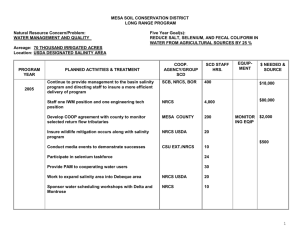 SOIL CONSERVATION DISTRICT - Mesa County Water Association