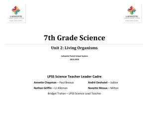 Grade 7 Unit 2 Science Curriculum Map