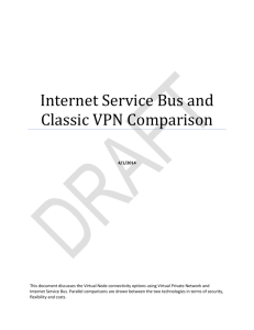 Internet Service Bus and Classic VPN