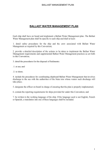 section 5 - operation of the ballast water management system