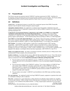 5.1 Incident Reporting and Tracking